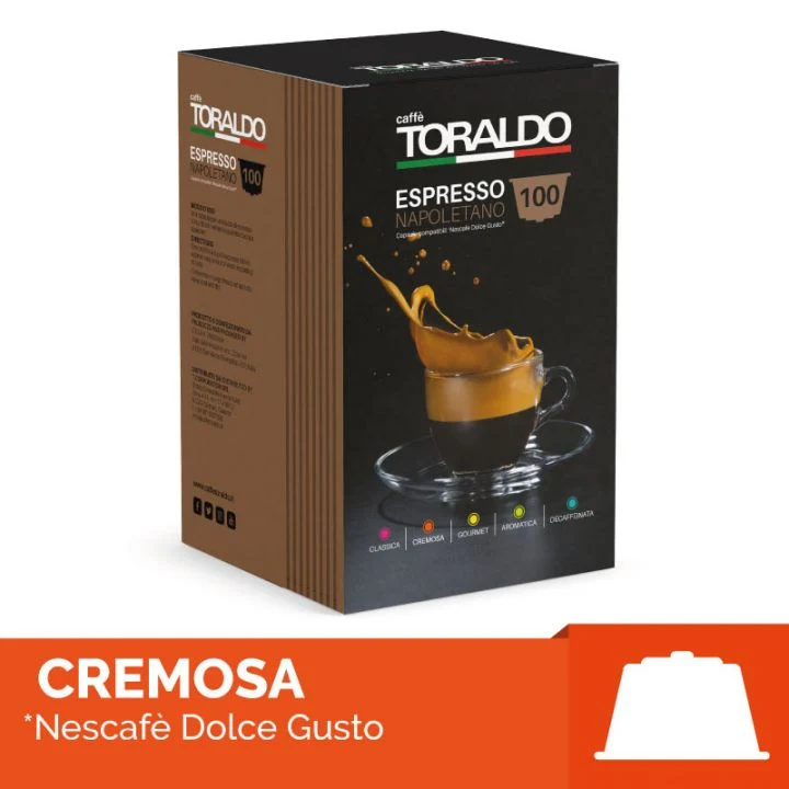 100 Kaffeekapseln Toraldo Creamy Blend Dolce Gusto kompatibel