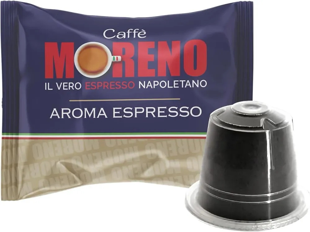 100 Kapseln Caffè Moreno Blend Blue Arome Kompatibel mit Nespresso