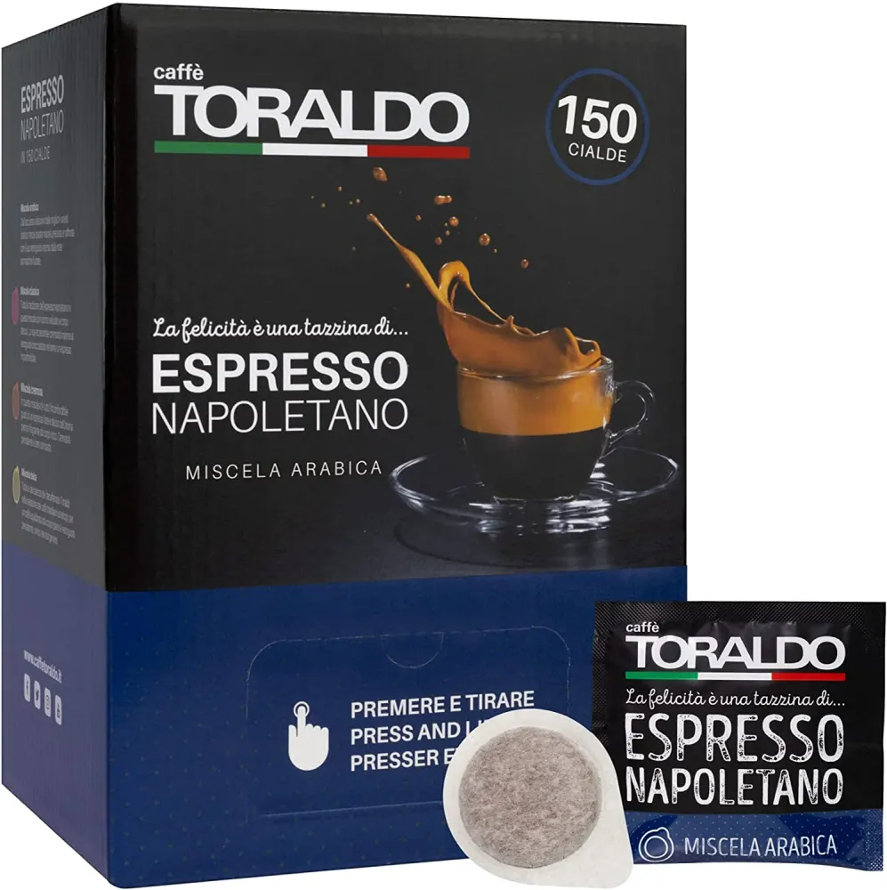 150 ESE-Schoten 44 mm Caffè Toraldo Arabica-Mischung