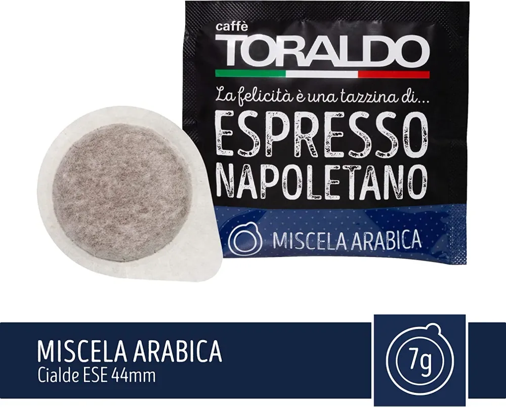 150 ESE-Schoten 44 mm Caffè Toraldo Arabica-Mischung