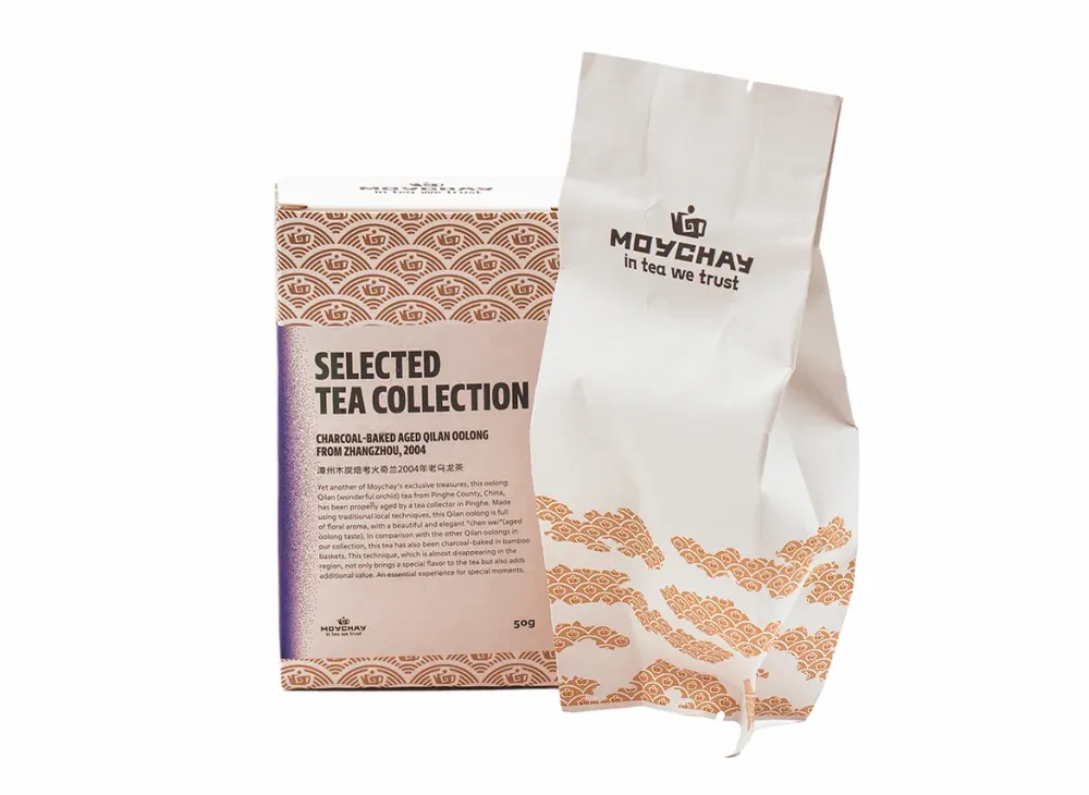 Auf Holzkohle gebackener, gereifter Qilan Oolong aus Zhangzhou, 2004, 50 g