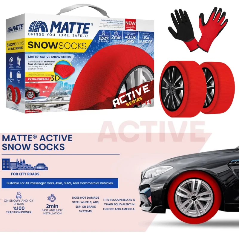 Autoketten, Textilsocken, Typ MATT, Schneesocken Active XXL