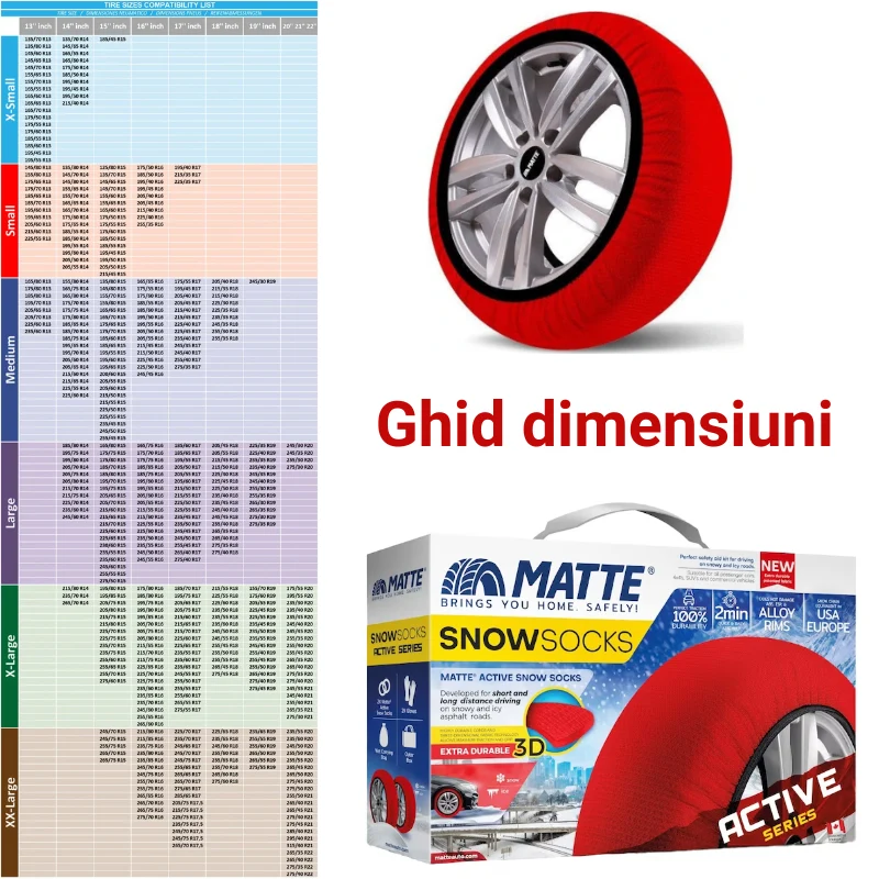 Autoketten, Textilsocken, Typ MATT, Schneesocken Active XXL