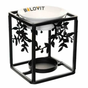 Bilovit Metall-Duftlampe für ätherische Öle mit Keramikbasis