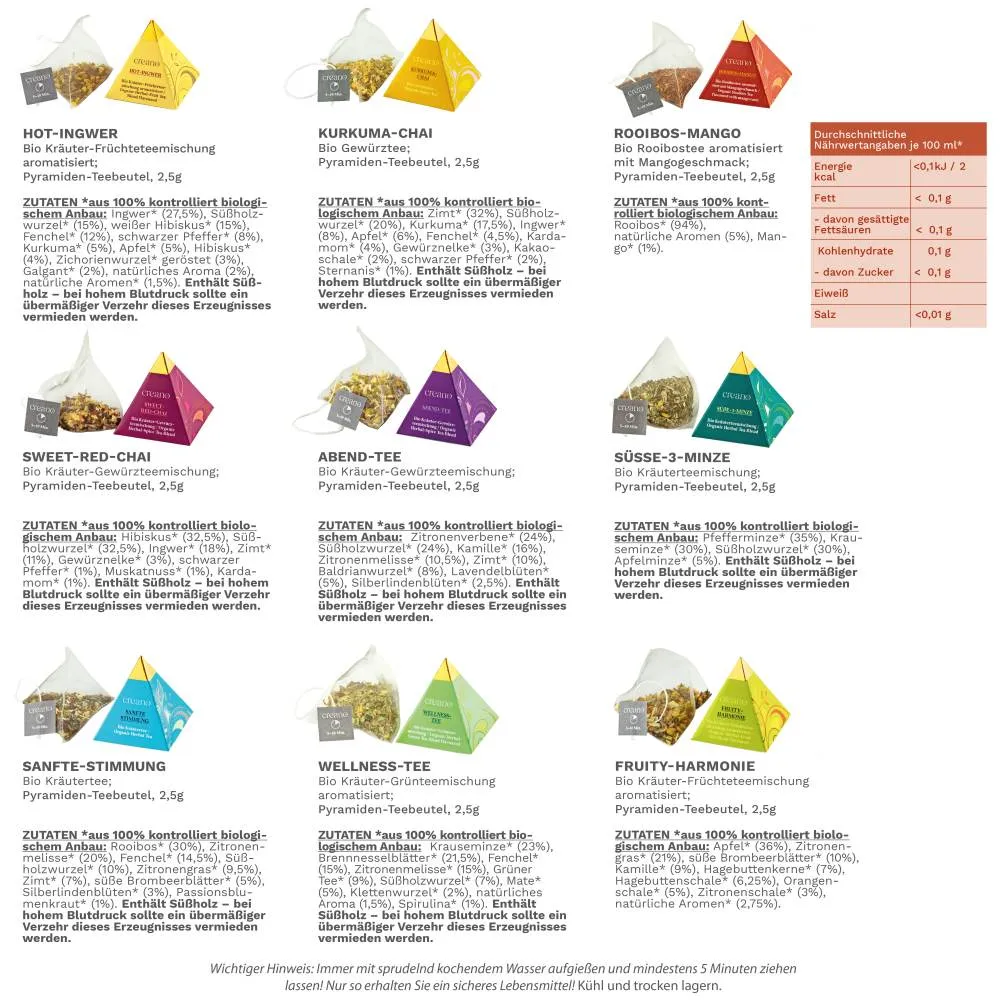Bio Kräutertee Geschenkset 9er Set