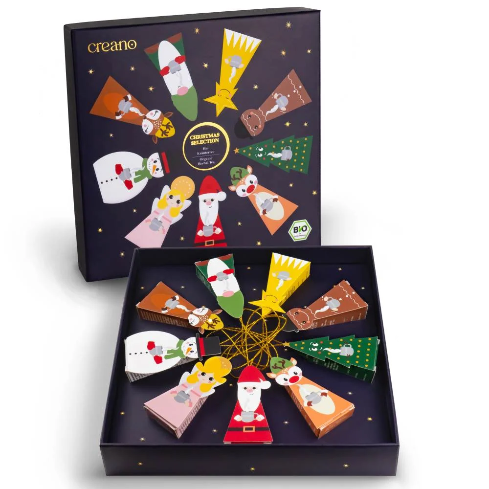 Bio-Weihnachtstee 9er-Set Pyramiden-Teebeutel