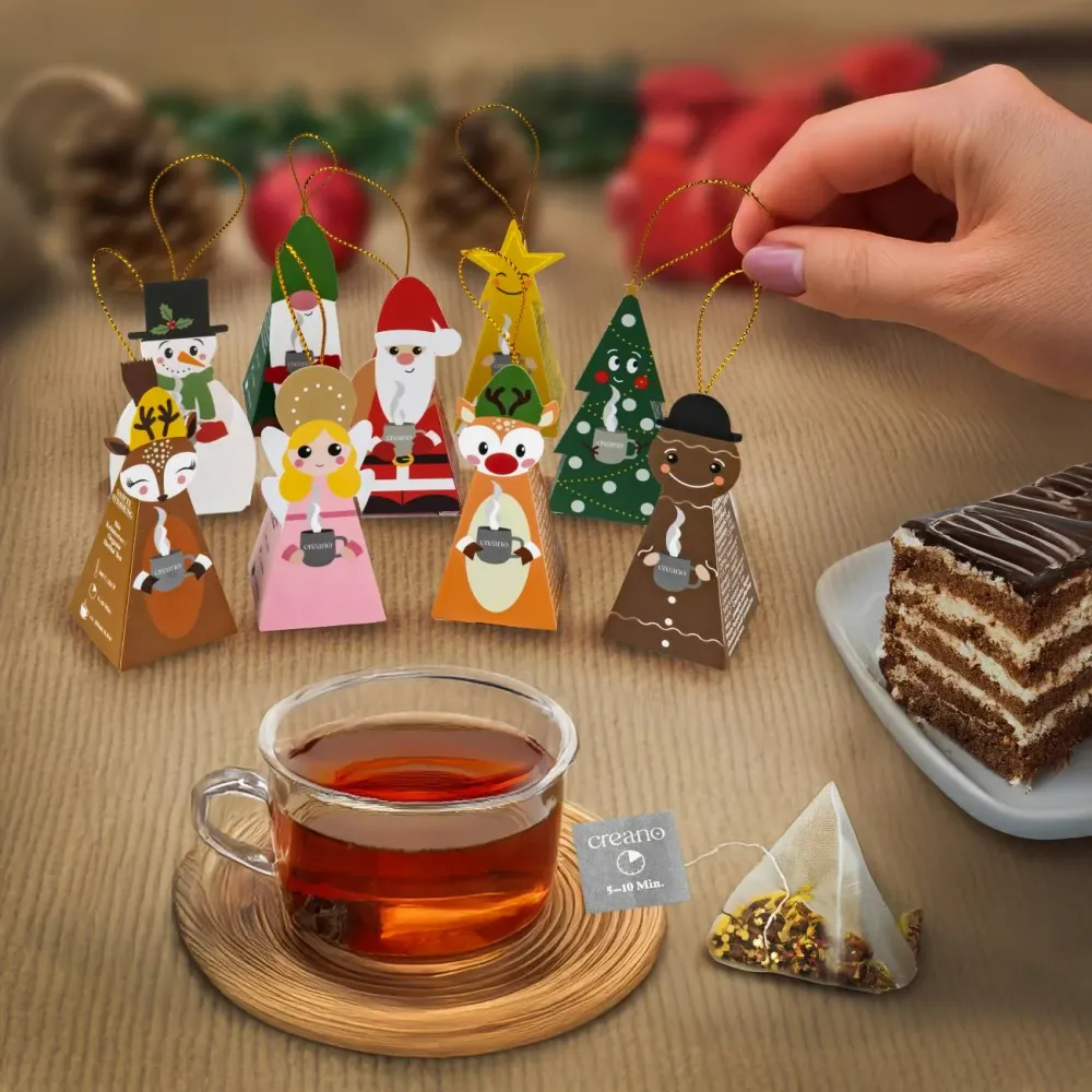 Bio-Weihnachtstee 9er-Set Pyramiden-Teebeutel