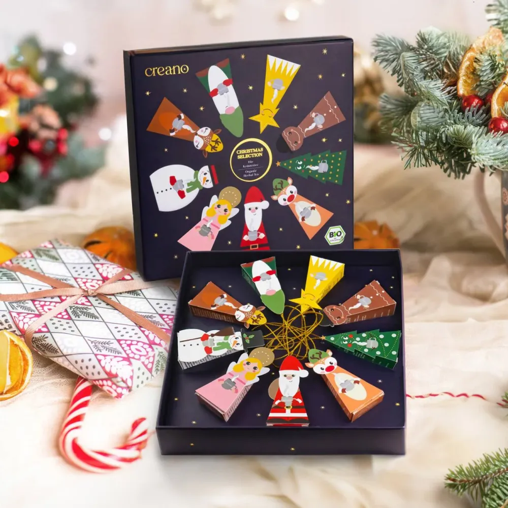 Bio-Weihnachtstee 9er-Set Pyramiden-Teebeutel