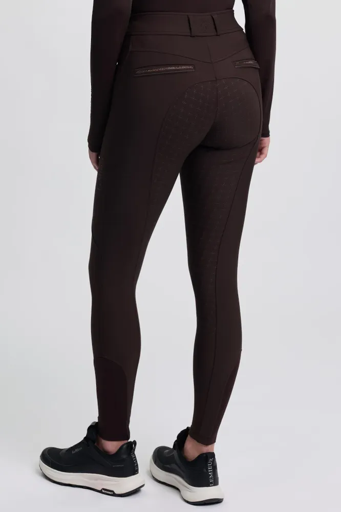 Brilliance Damen Reithose mit Vollbesatz Espresso 38