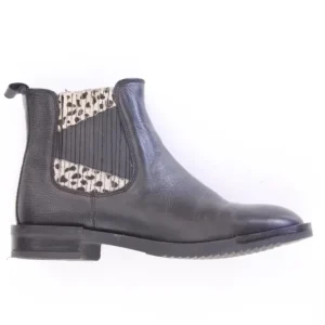 Café Noir Stiefeletten Gr. 37 schwarz aus Leder