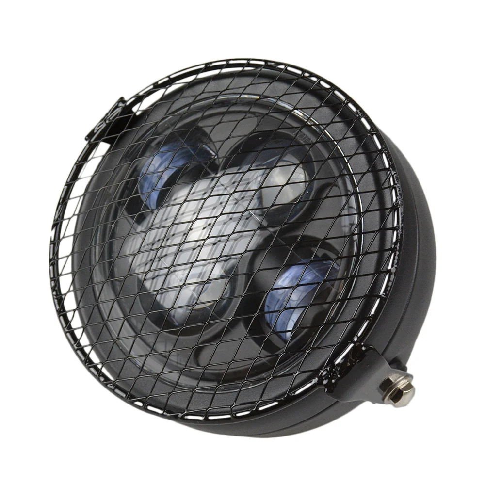 Café Racer LED-Scheinwerfer mit Gitter