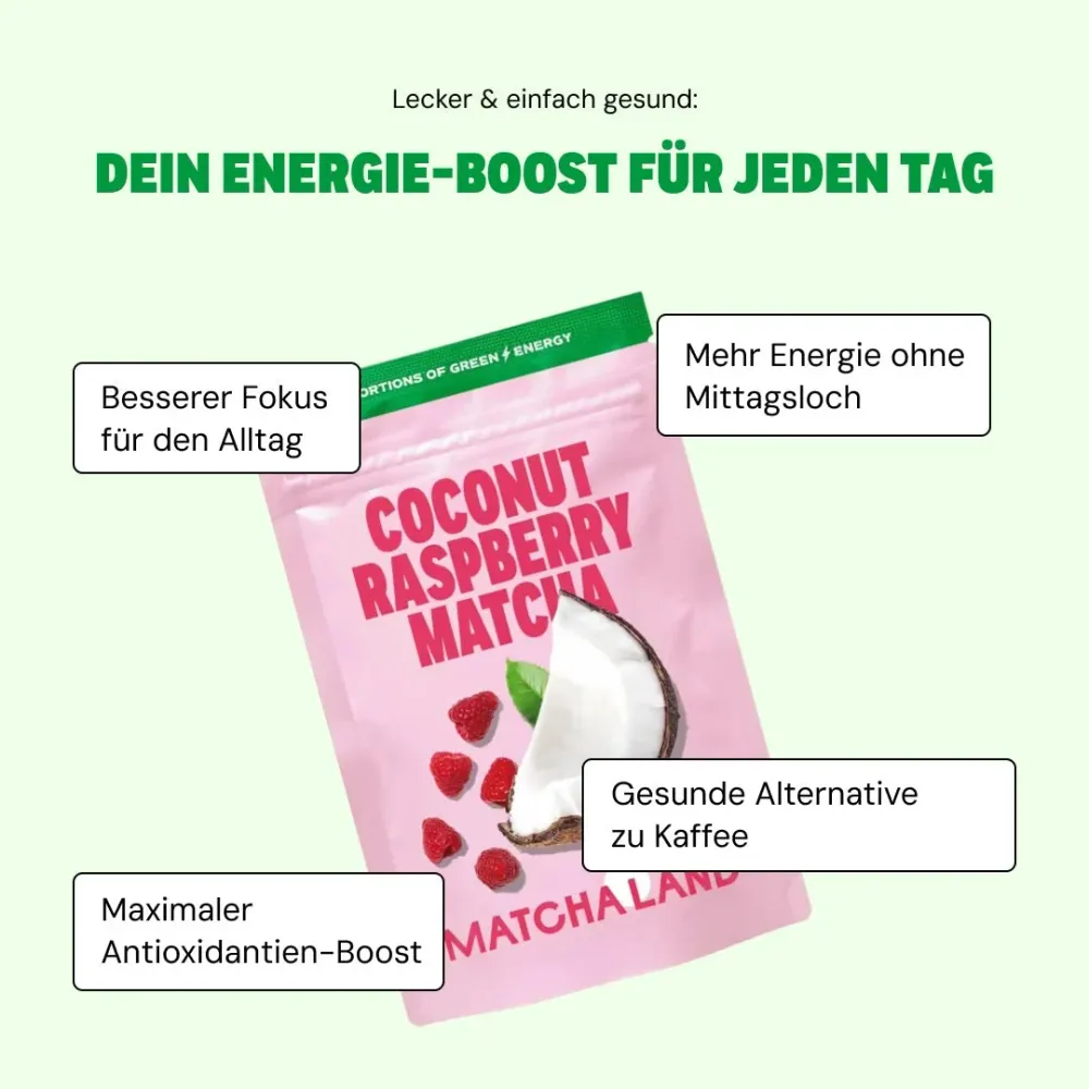 Coconut Raspberry Matcha (Zeremonie Qualität)
