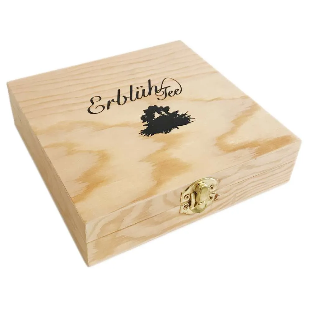 Creano ErblühTee-Holzbox, 12er Mix (11 Sorten)