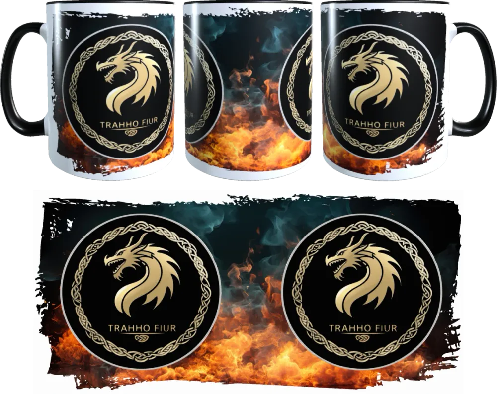 Die Trahho Fiur Tasse Logo / mit Hintergrund