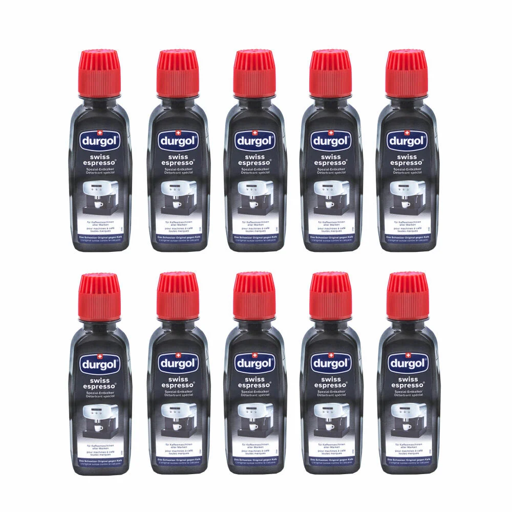 Durgol Swiss Espresso Spezial-Entkalker, 5 Packungen, 10 x 125ml