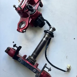 Gabelbrücke rot komplett Kawasaki er6n er6f 2005/2008