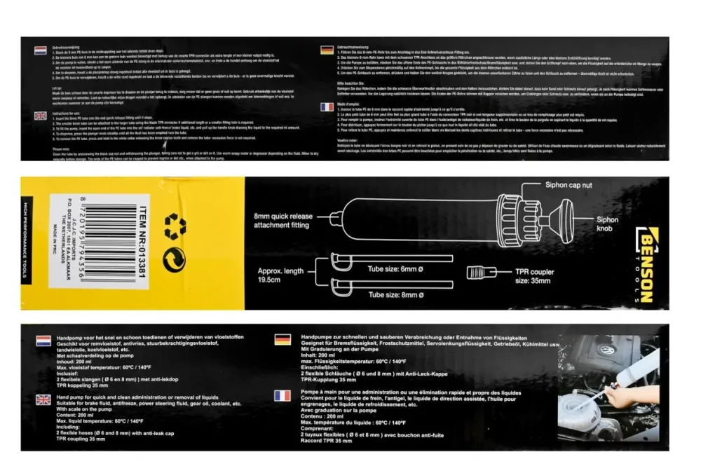 Handpumpe für Öl- und Flüssigkeiten 200 ml