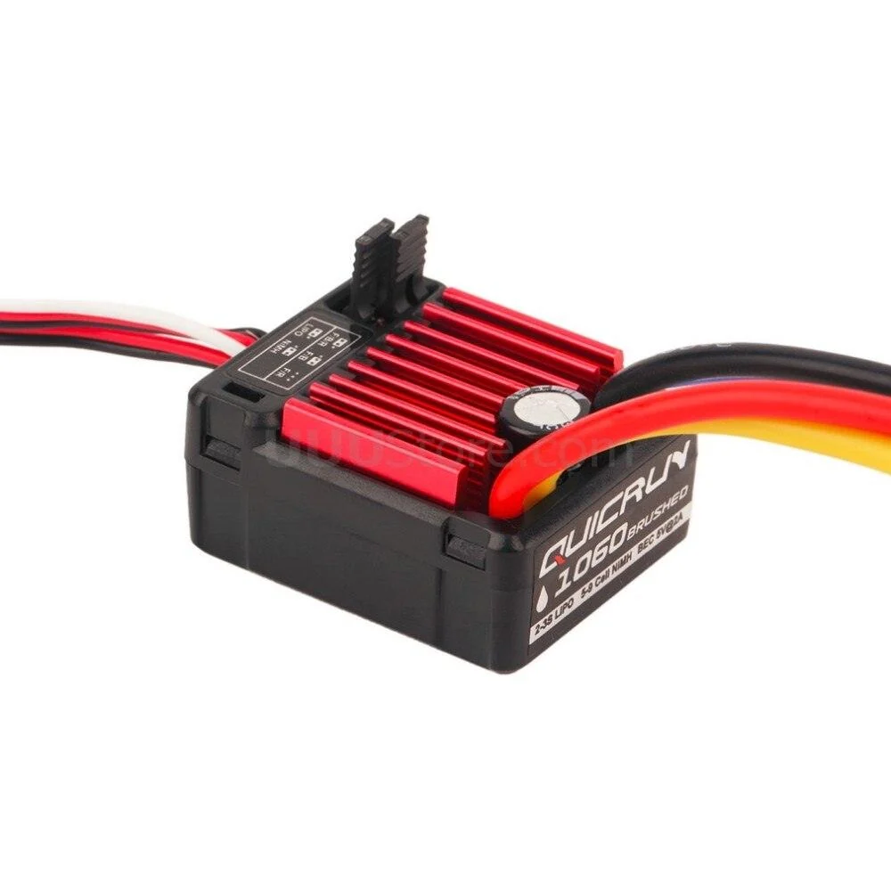 HobbyWing QuicRun Brushed 1060 60A Elektronischer Geschwindigkeitsregler ESC 1060 mit Schaltmodus BEC für 1:10 RC-Car