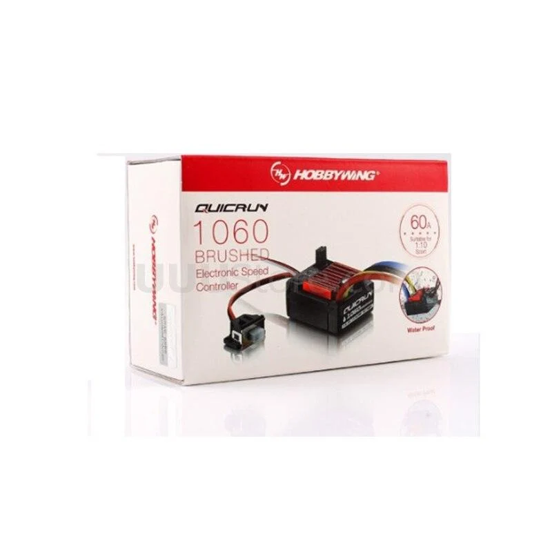 HobbyWing QuicRun Brushed 1060 60A Elektronischer Geschwindigkeitsregler ESC 1060 mit Schaltmodus BEC für 1:10 RC-Car