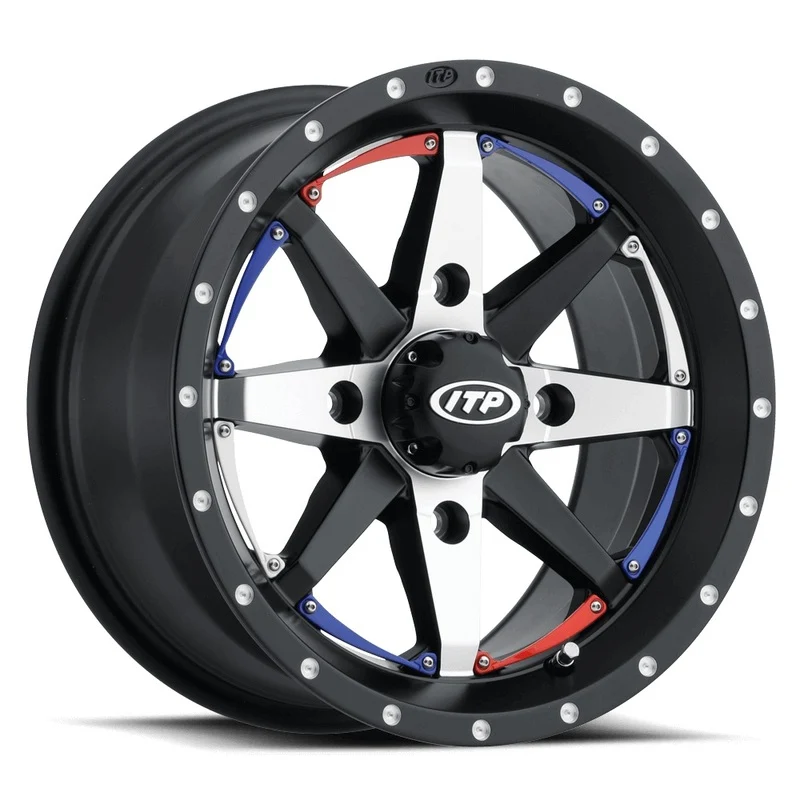 ITP Cyclone Wheel 15x7 4x156 5+2 Black/Machined