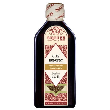 Kaltgepresstes unraffiniertes Hanföl 250ml BIOOIL