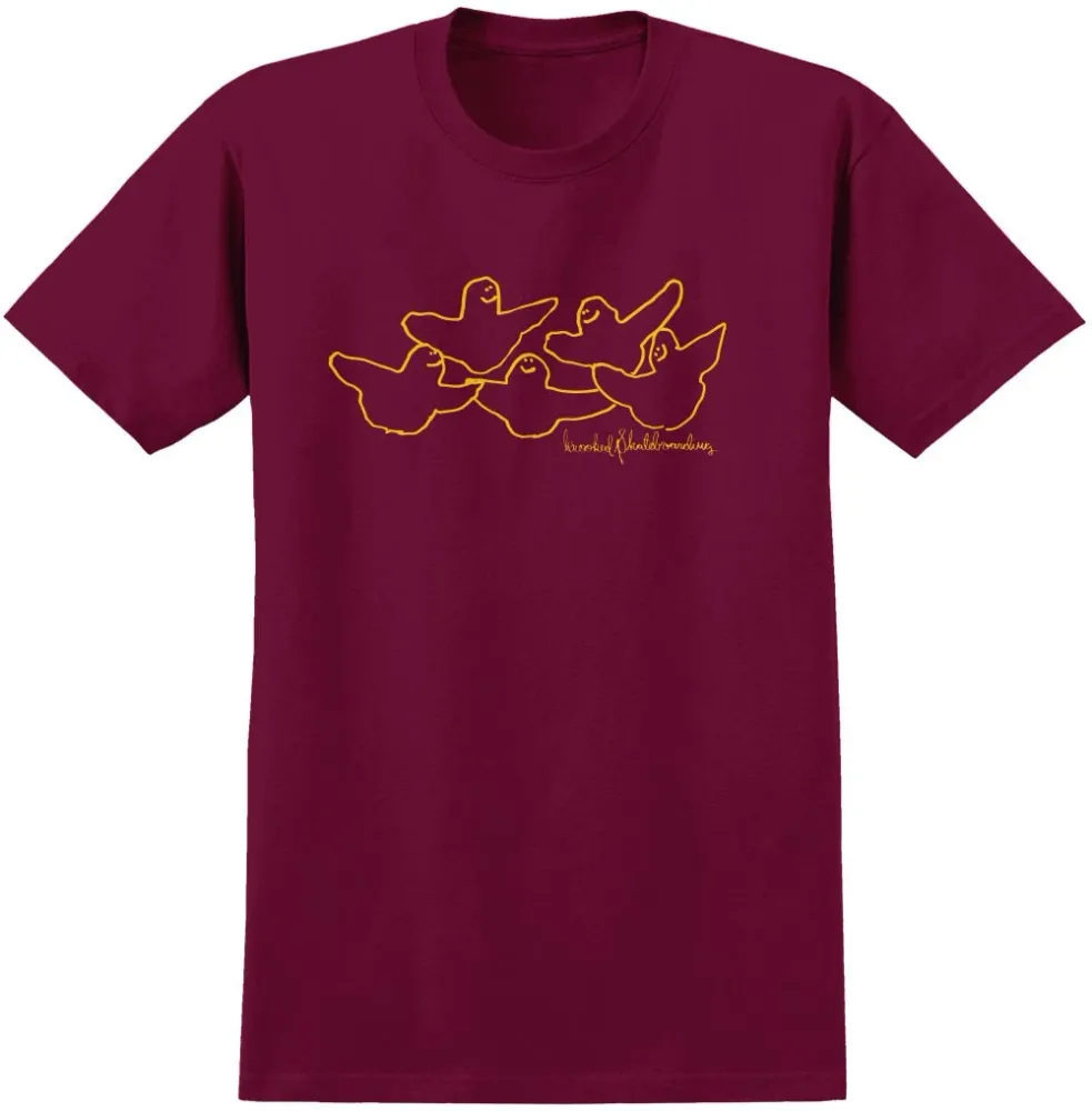 Krooked OG Birds Tee Burgundy