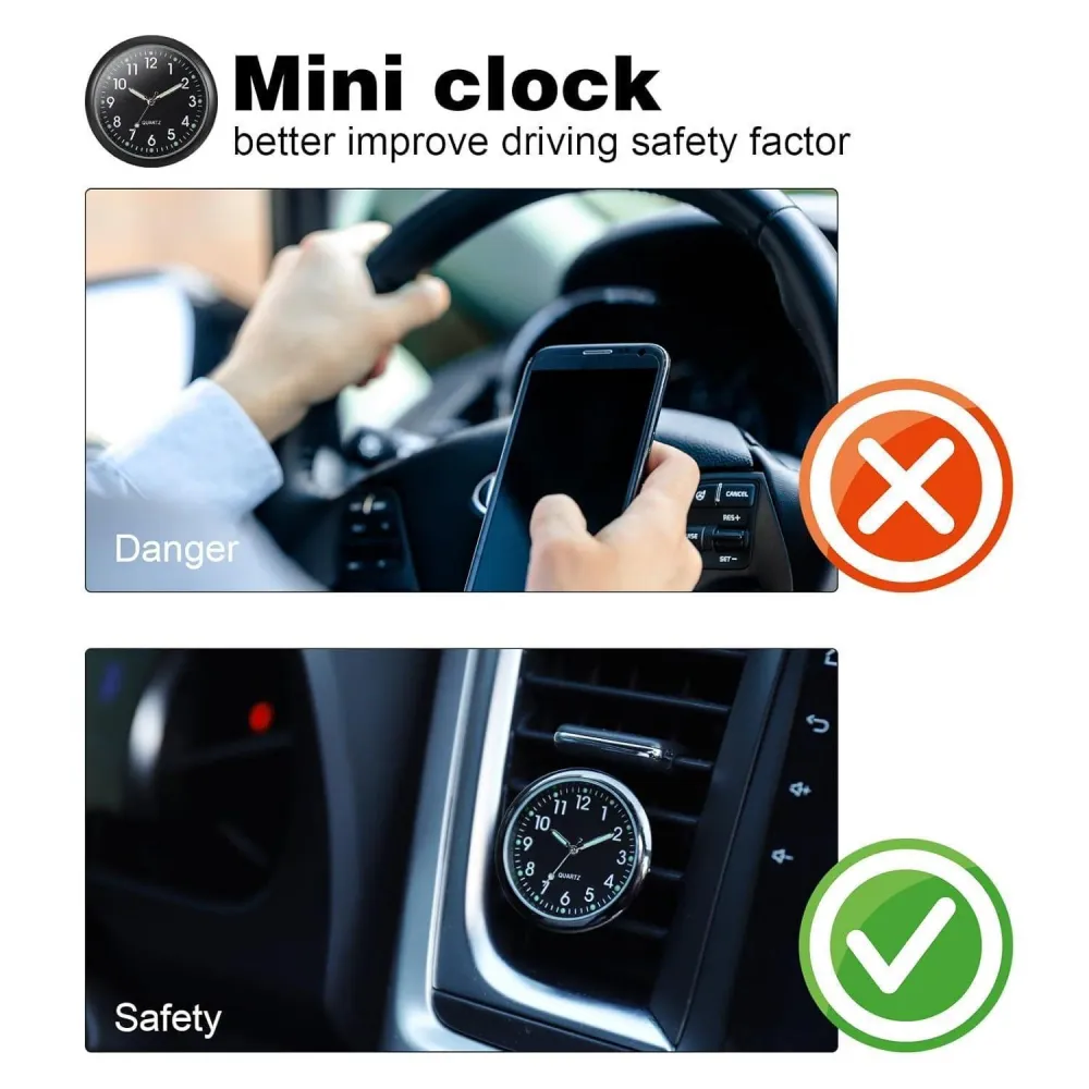 Mini Auto Uhr Quartz Analogue Car Dashboard Vent Clip Uhr