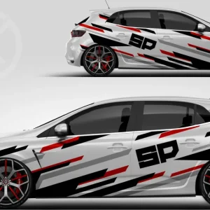 Motorsport Dekor Aufkleber Sport Car Styling WrapDesign Seitendekor #138