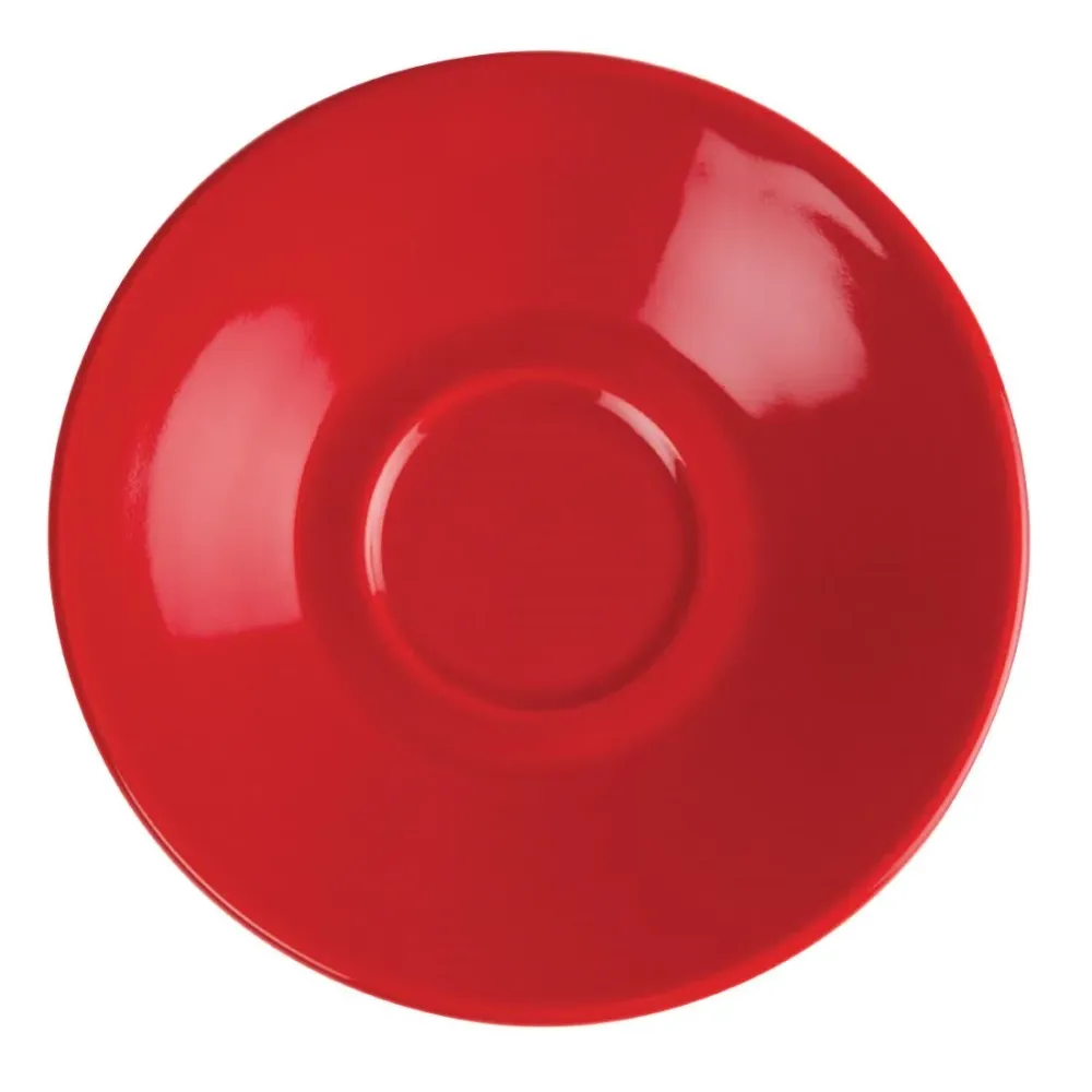 Olympia Cafe Espresso-Untertasse, Rot (passend für GK070) (Karton 12) – GK085