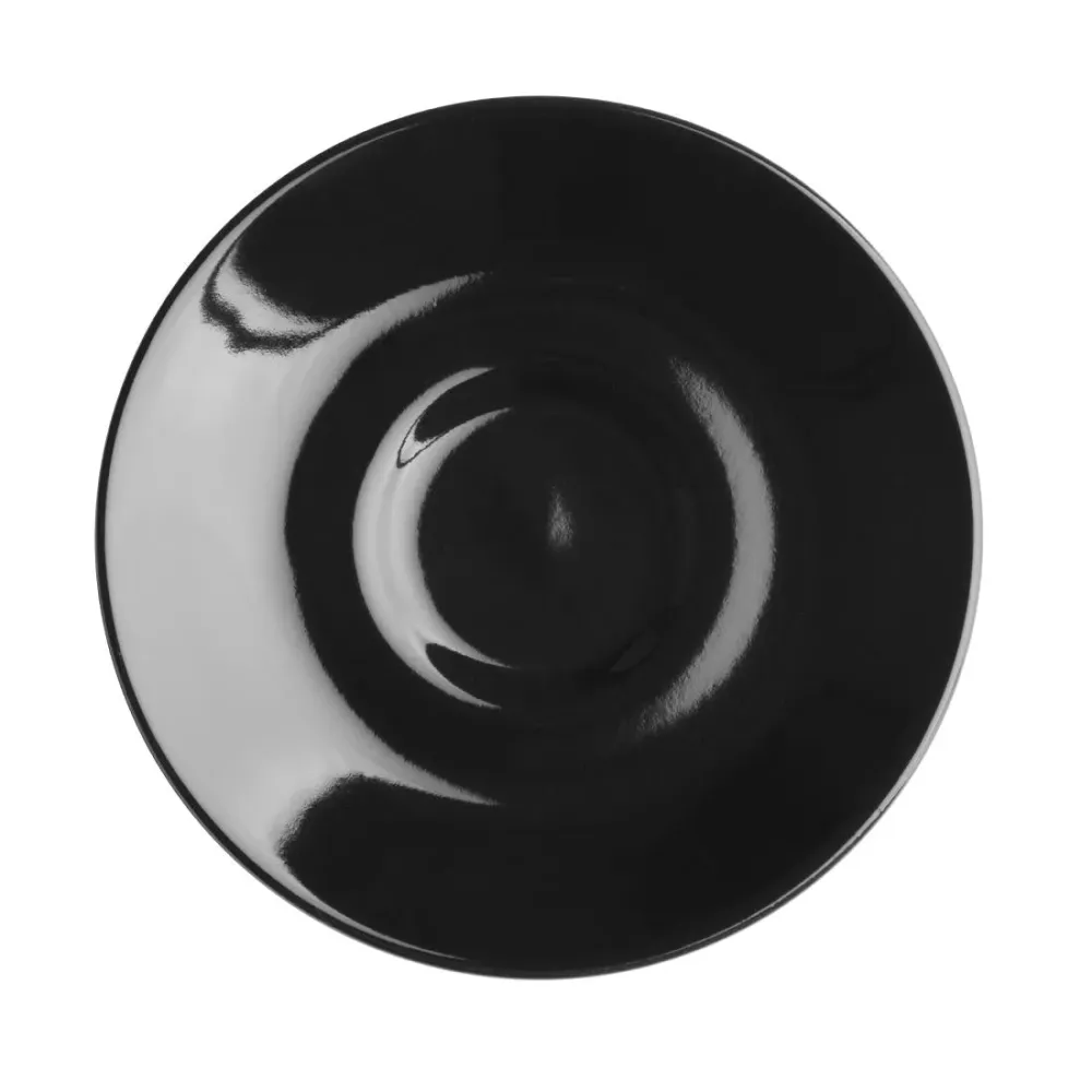 Olympia Cafe Espresso-Untertasse, Schwarz (12er-Pack) – CU955