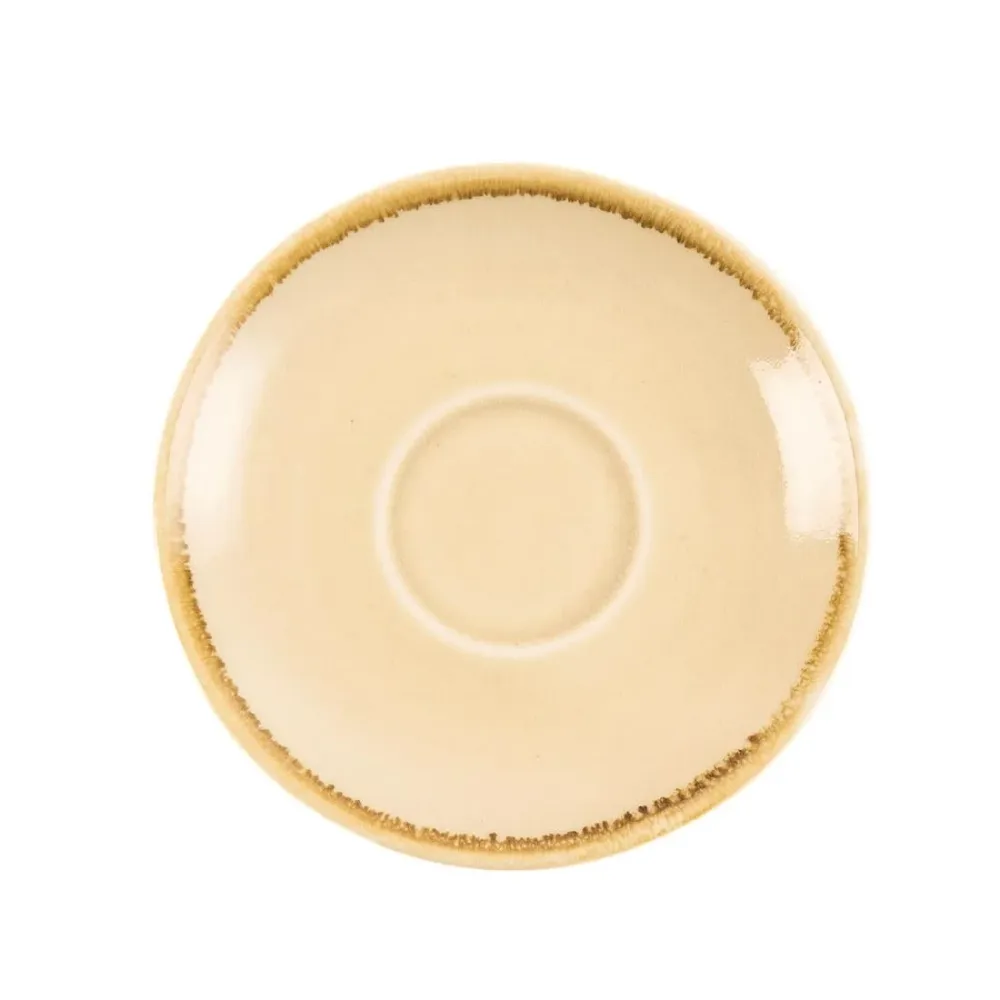 Olympia Kiln Espresso-Untertasse, Sandstein, 115 mm (6er-Pack) – GP329