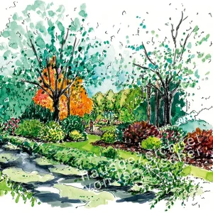 Originalzeichnung Rhododendronpark