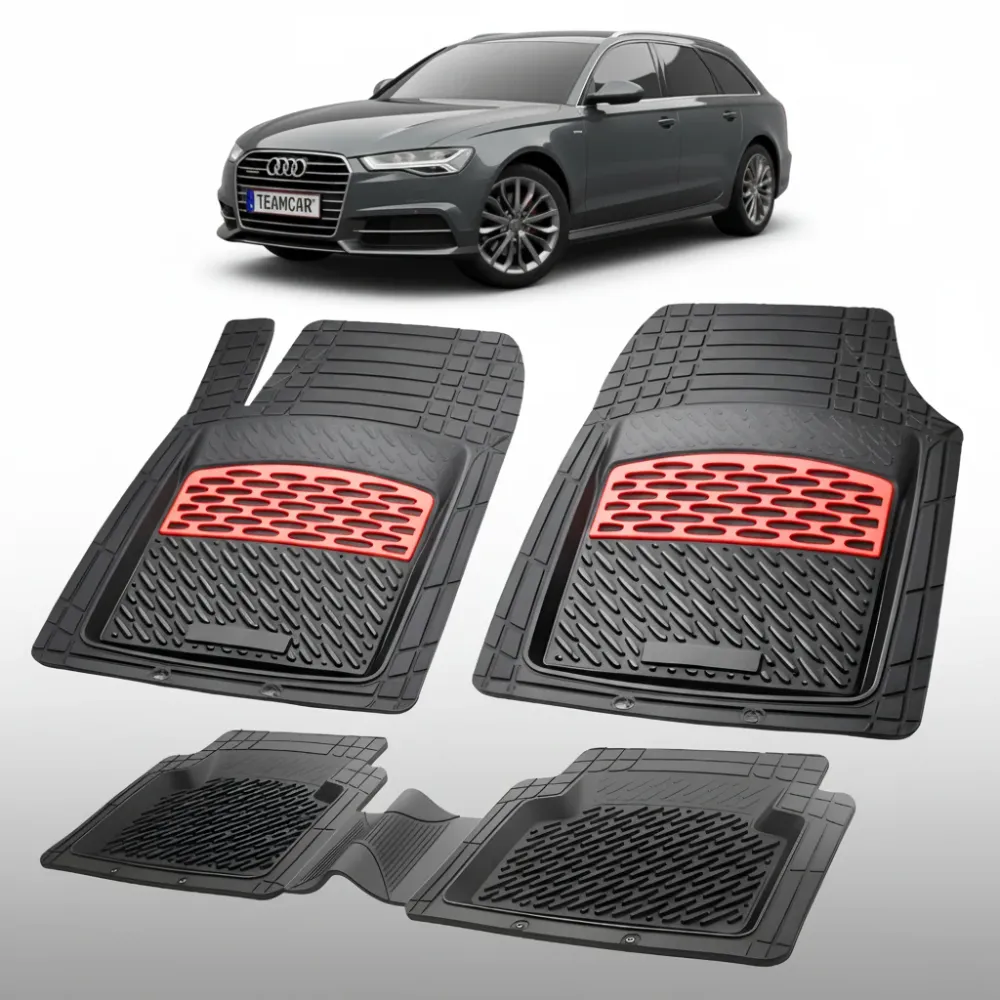 Passende Fußmatten für Audi A6 C7 Avant (2011–2018) | Gummimatte | Rot