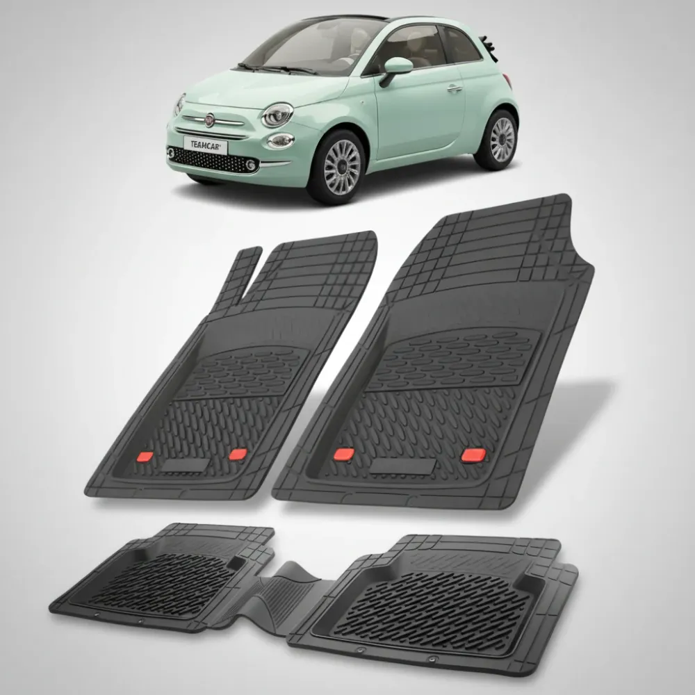Passende Fußmatten für Fiat 500C (Cabrio) 2009–2015 | Schwarz