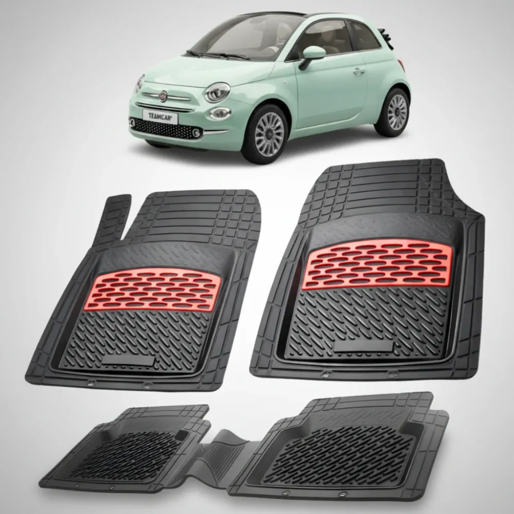 Passende Fußmatten für Fiat 500C (Cabrio) 2009–2015 | Rot
