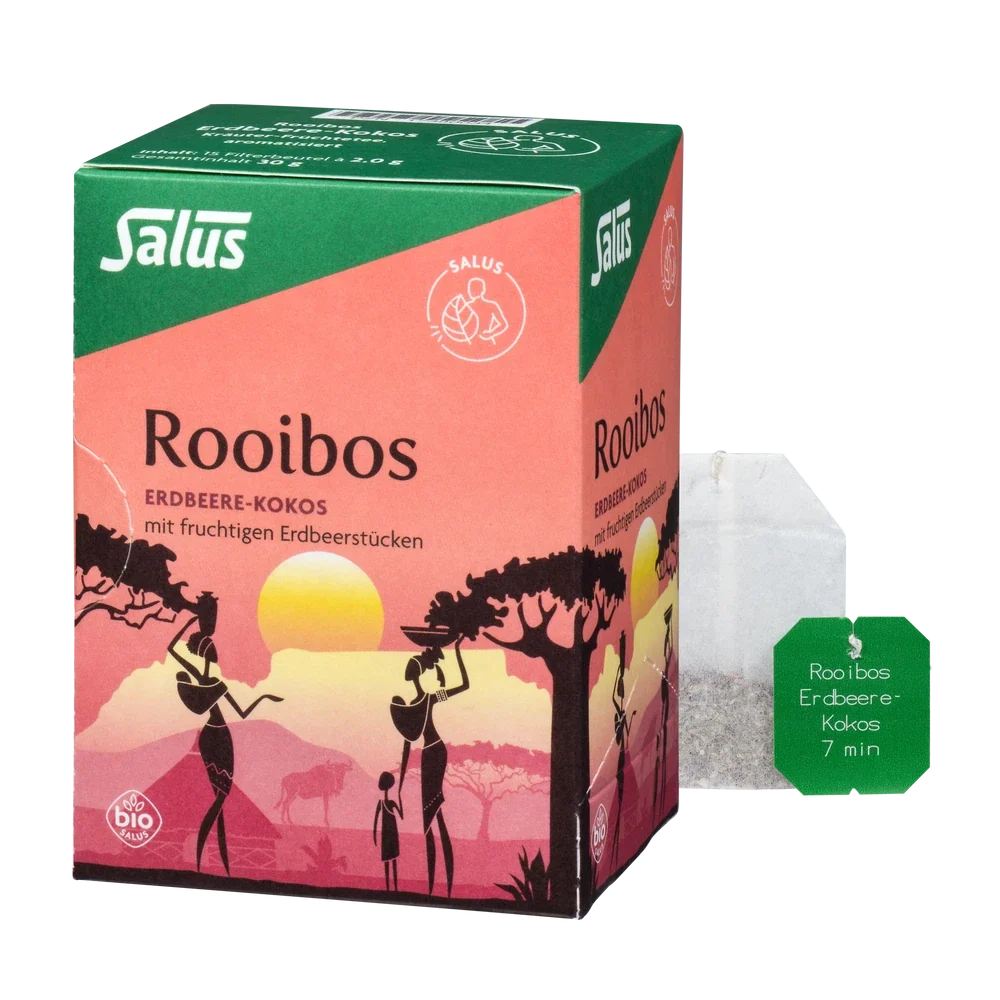 Rooibos Erdbeere-Kokos Tee Bio 15 Filterbeutel Salus