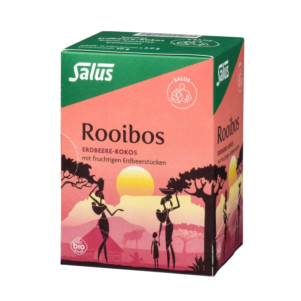 Rooibos Erdbeere-Kokos Tee Bio 15 Filterbeutel Salus