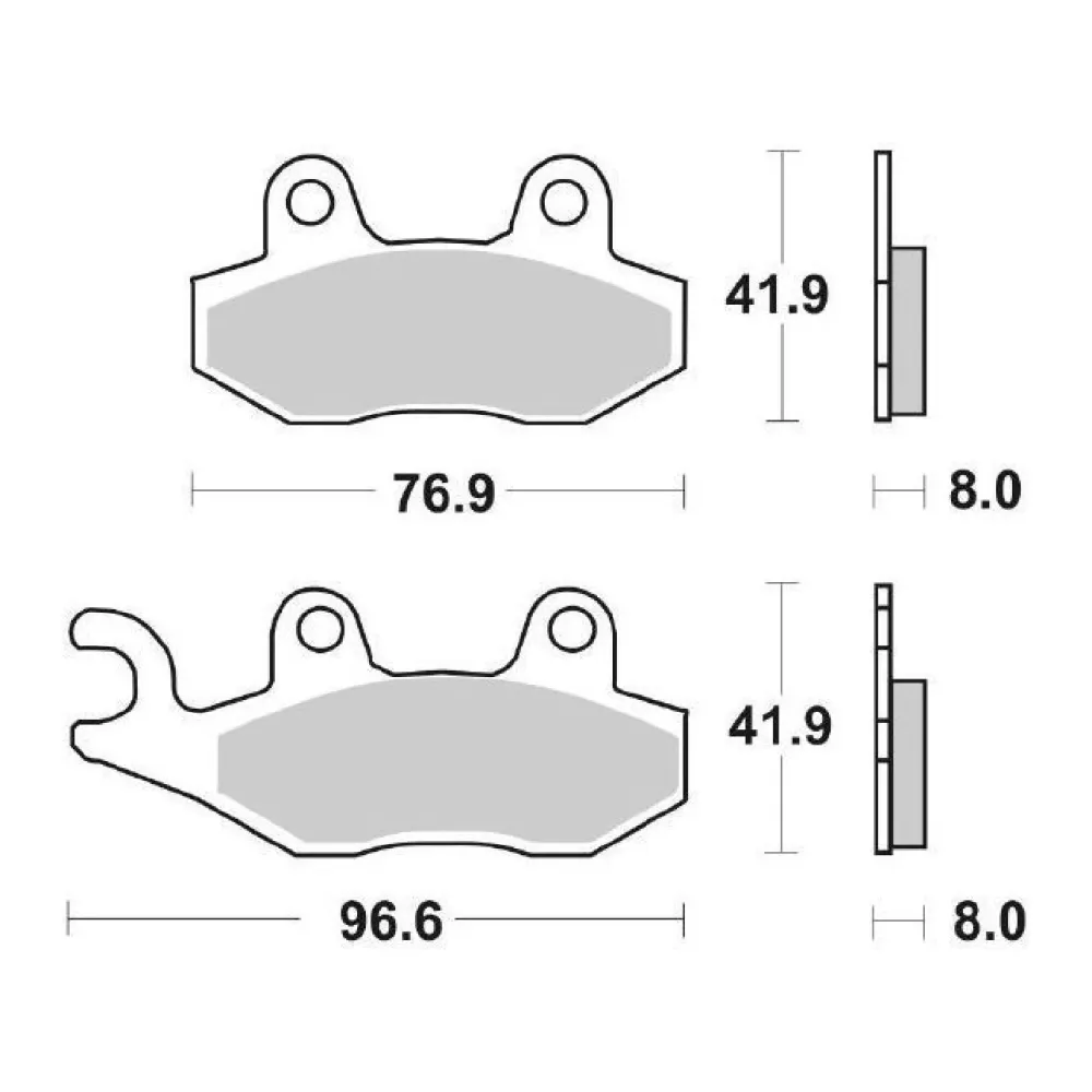 SBS 611HS Bremsbeläge vorne BENELLI Caffè Nero 125 CC 08/12