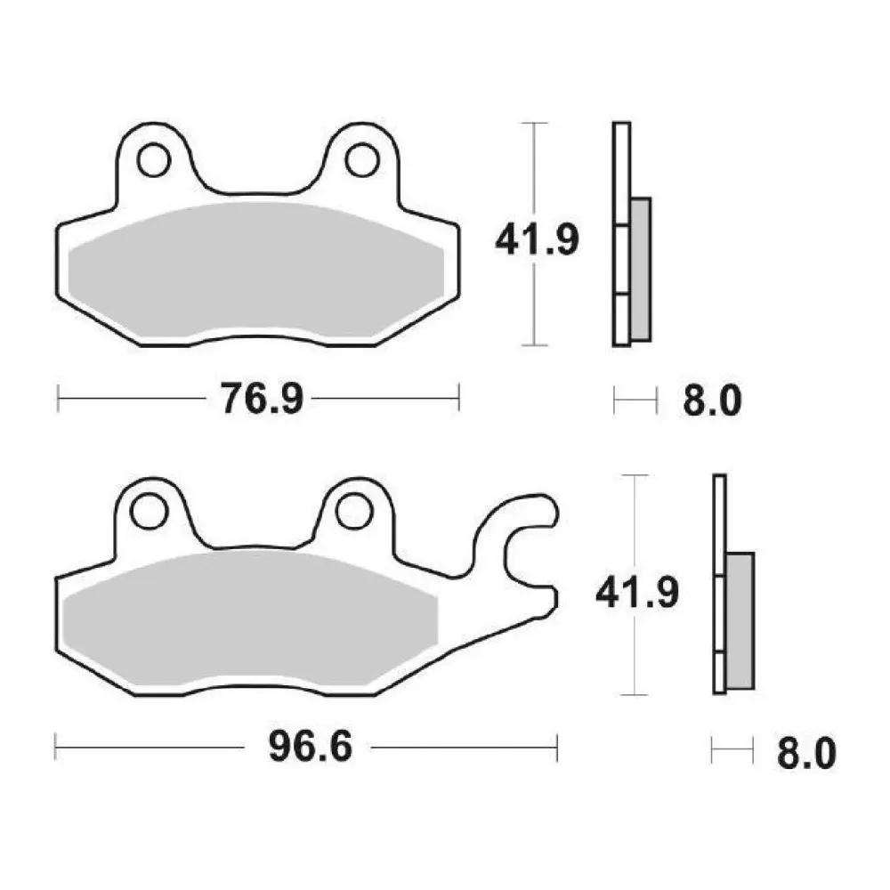SBS 638HS Bremsbeläge vorne BENELLI Caffè Nero 250 CC 08/11