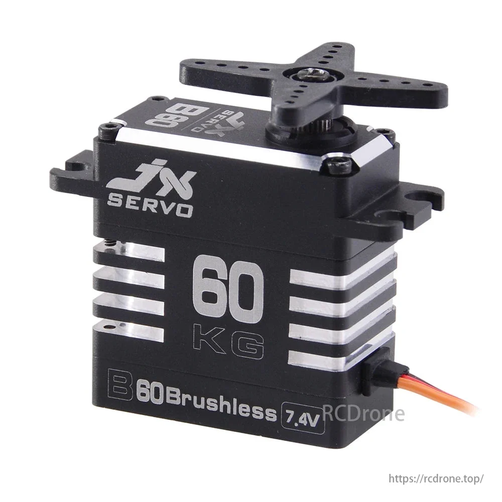 JX Servo B60 – 8,4 V, 60 kg, 0,11 Sek./60 °, hohes Drehmoment, bürstenloses Vollmetallgehäuse, Metallgetriebe, Servo für R...