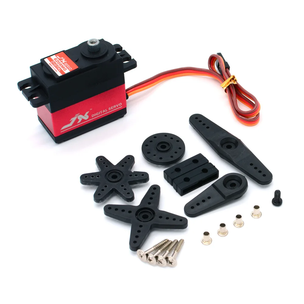 JX Servo PDI-6208MG – 8 kg 120 Grad Hochgeschwindigkeits-Metallgetriebe, digitaler kernloser Standard-Servomotor für RC-Ca...