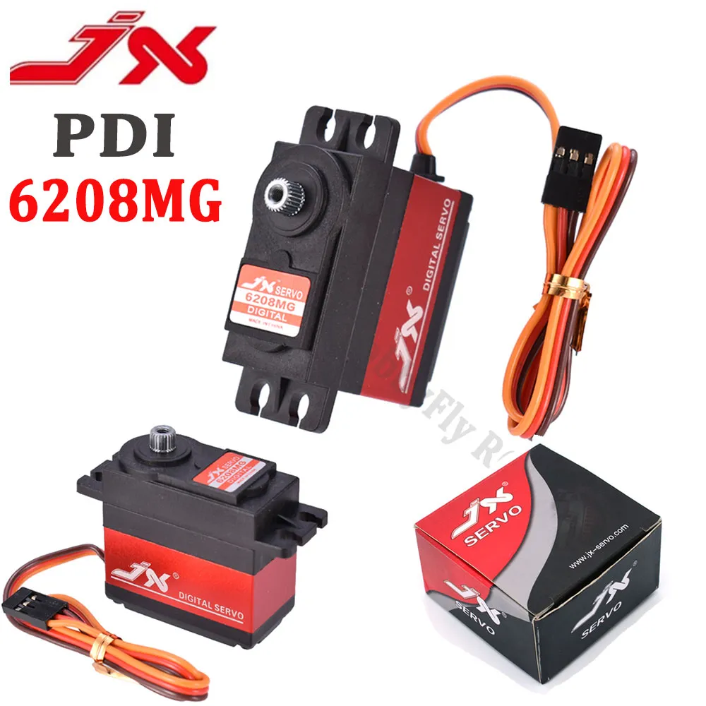 JX Servo PDI-6208MG – 8 kg 120 Grad Hochgeschwindigkeits-Metallgetriebe, digitaler kernloser Standard-Servomotor für RC-Ca...