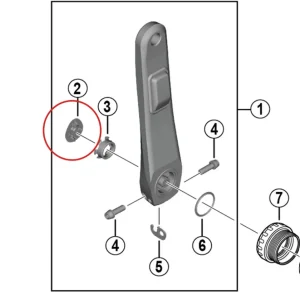 SHIMANO Kurbelabdeckung für FC-R8100-P Tretlager