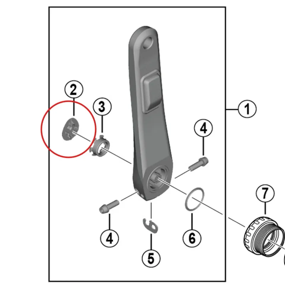 SHIMANO Kurbelabdeckung für FC-R8100-P Tretlager