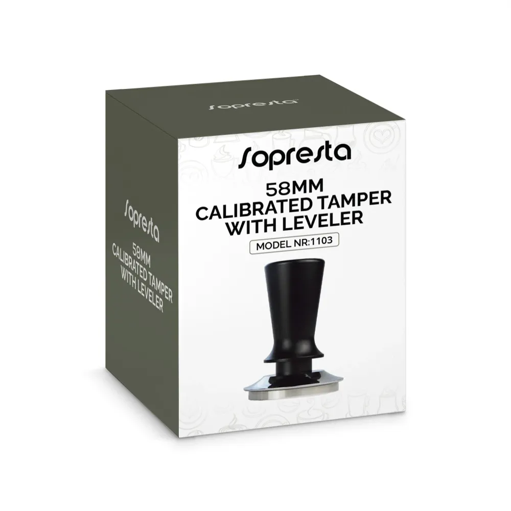 Sopresta 58mm Kalibrierter Tamper mit Leveler