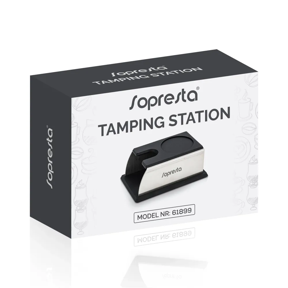 Sopresta Tamper-Station aus Edelstahl