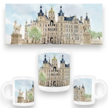 Tasse Schweriner Schloss Brücke