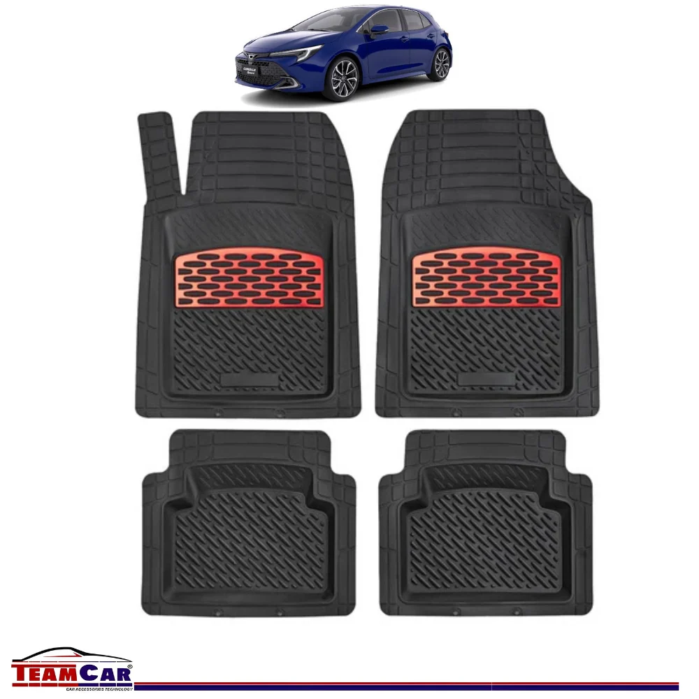 TeamCar® Automatten für Toyota Corolla E210 (ab 2018) – Schrägheck, Rot