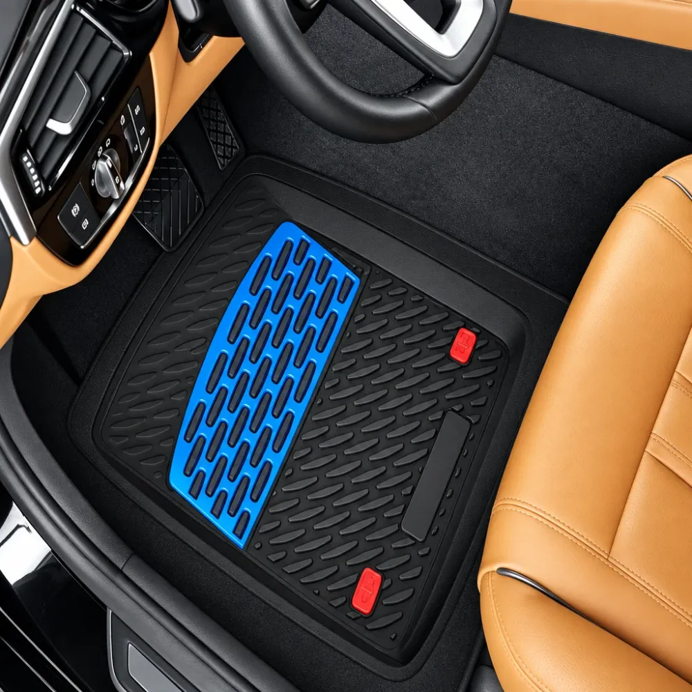 TeamCar® Fußmatten mit Wannenform, passend für Dacia Duster I (2010–2017) – Blau
