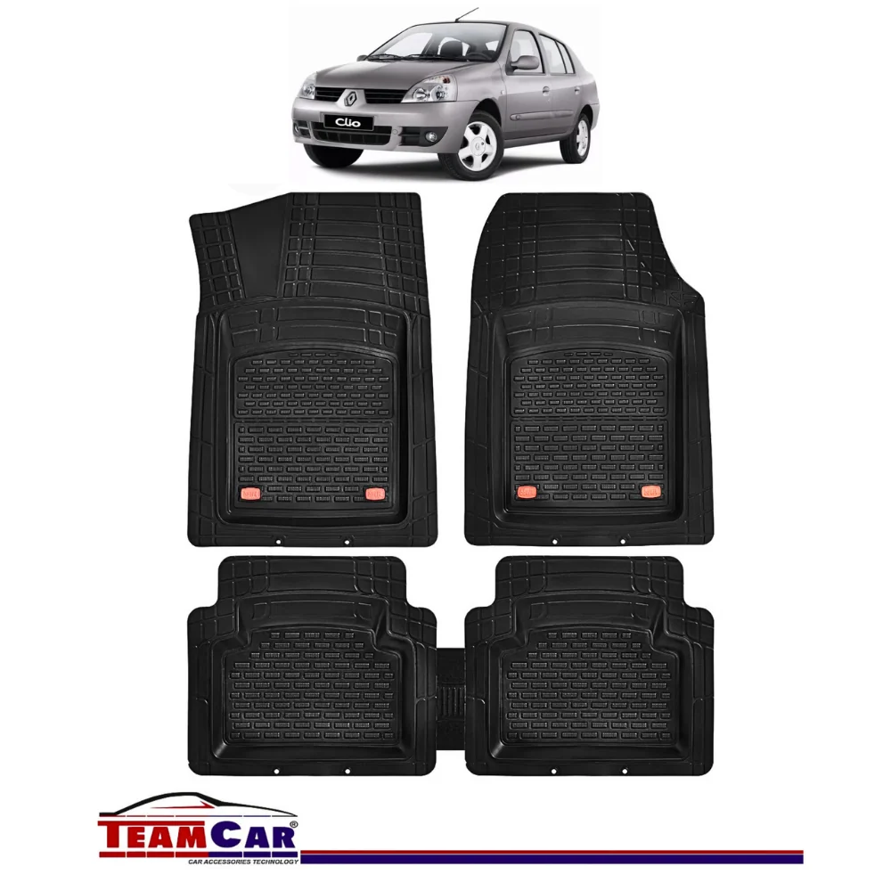 TeamCar® Fußmatten Wannenform, kompatibel mit Renault Symbol I (1999–2008) – Limousine